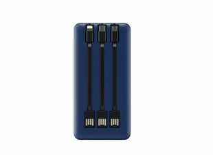 SIA PB301 10000mAh power bank with cable 37WH blue