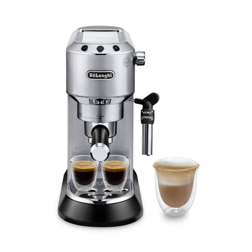 Delonghi Dedica Coffee Machine 1300W 8 Cups Silver Compact Espresso Machine with 15 Bars