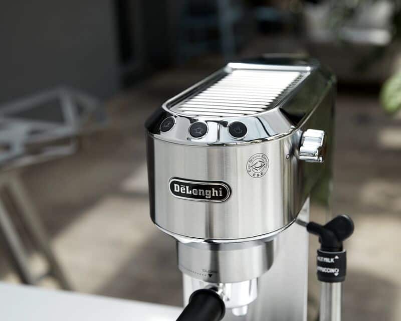 Delonghi Dedica Coffee Machine 1300W 8 Cups Silver Compact Espresso Machine with 15 Bars