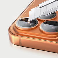 MOCOLL 360° Camera Lens Protector for iPhone 17 Pro | Tempered Glass with Metal Frame - Orange Color