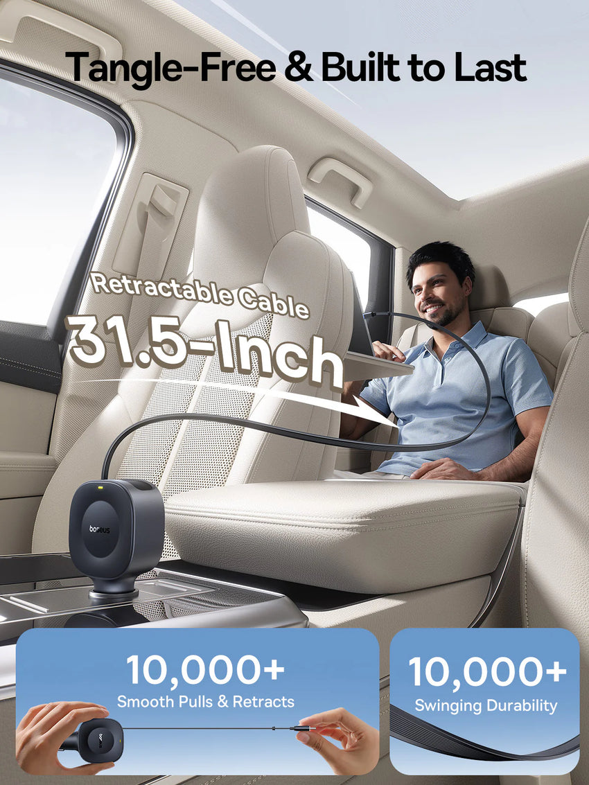 Baseus PrimeTrip VR2 Car Charger with Retractable Cable C+C 30W - Cosmic Black