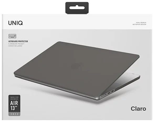 UNIQ CLARO MACBOOK AIR 13 (2022) - SMOKE (MATTE GREY) EOL