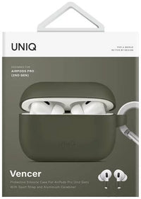 UNIQ VENCER AIRPODS PRO 2ND GEN (2022) SILICONE HANG CASE – MOSS GREEN (GREEN) EOL