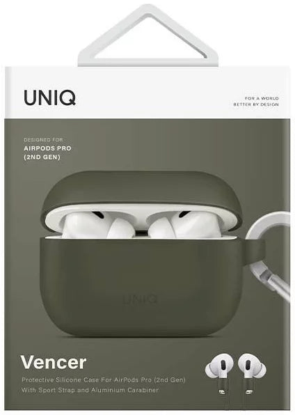 UNIQ VENCER AIRPODS PRO 2ND GEN (2022) SILICONE HANG CASE – MOSS GREEN (GREEN) EOL
