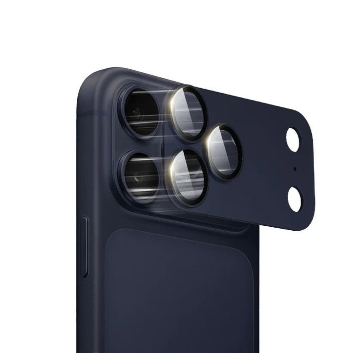MOCOLL 360° Camera Lens Protector for iPhone 17 Pro Max | Tempered Glass with Metal Frame - Blue Color