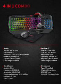 Havit Gaming series-Gaming keyboard+mouse combo KB501CM