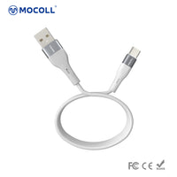 MOCOLL Charging & Sync Cable (USB-A to USB-C) – PD & QC Fast Charging, Durable TPE Jacket, 1m Length- White