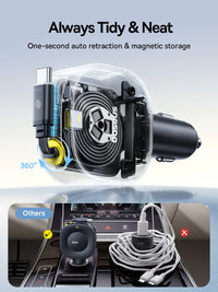 Baseus PrimeTrip VR2 Car Charger with Retractable Cable C+C 30W - Cosmic Black