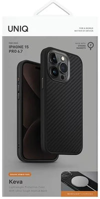 UNIQ HYBRID IPHONE 15 PRO MAX MAGCLICK CHARGING KEVA - CARBON (BLACK)