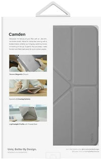 UNIQ CAMDEN NEW IPAD 10.2 ANTIMICROBIAL - FOSSIL (GREY)