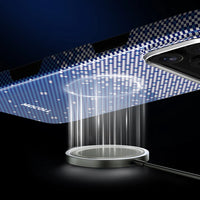 Mocoll iPhone 17 Pro Max: Kevlar Magnetic Case with Floral Cascade Design - Blue