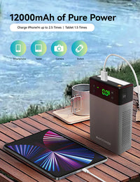 Ravpower 12000mAh (44.4Wh) Jump Starter 2 in 1 with air compressor black