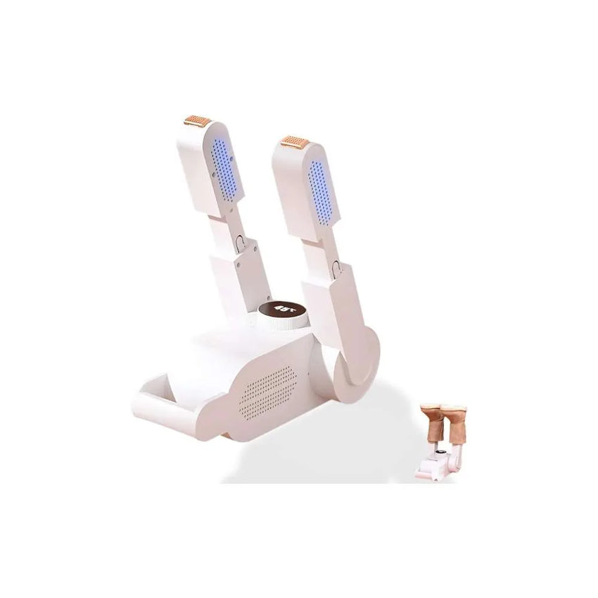 Hacer Electric Shoes Dryer Corded Boots Warmer with Folding and Drying Rack for Gloves Electric Shoe Dryer – White