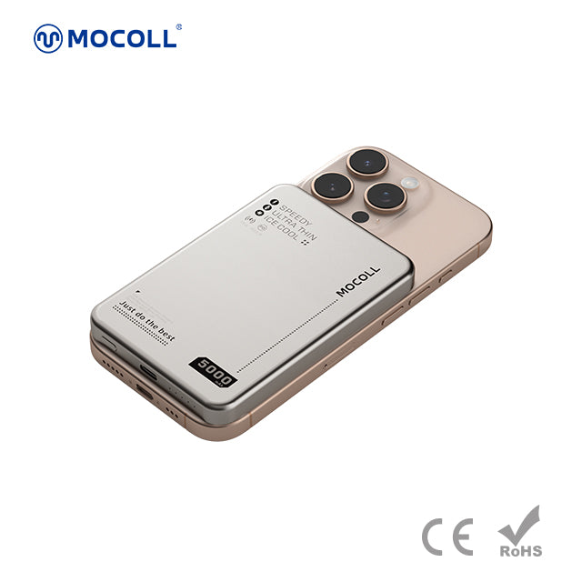 MOCOLL PD 20W Magnetic Wireless Power Bank 5000mAh – Titanium Gold