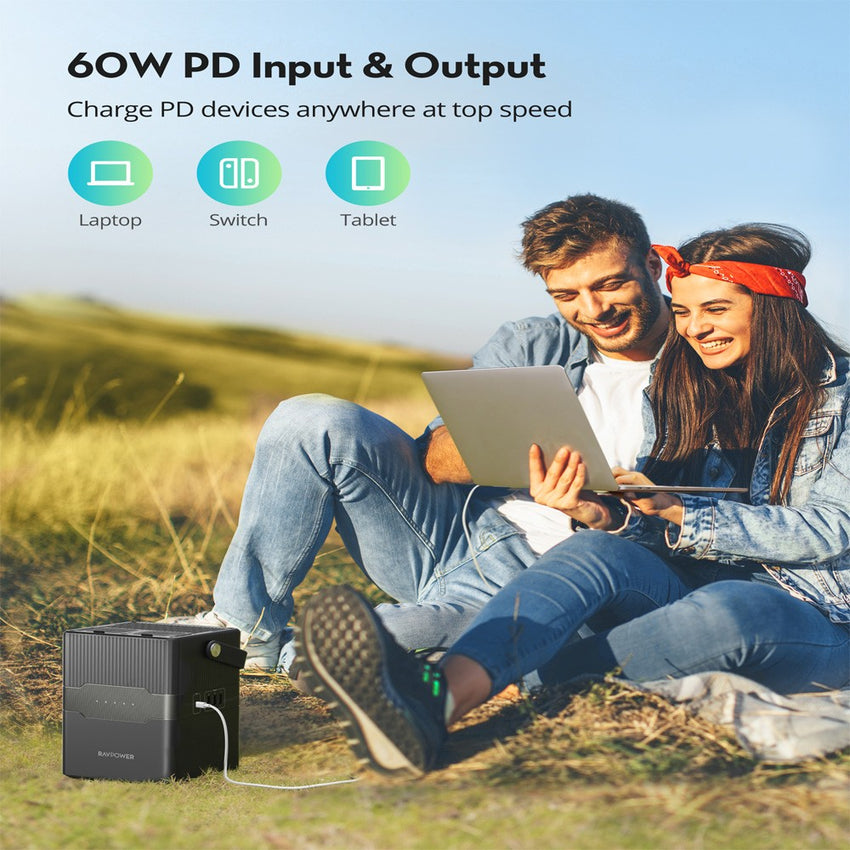 RAVPower PD Pioneer 70200mAh 300W 4-Port Power House (UK) Black Offline