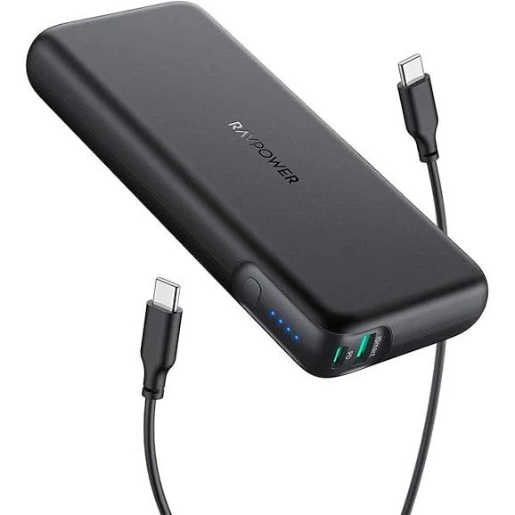 RAVPower RP-PB201 PD Pioneer 20000mAh 65W 2-Port Portable Charger Offline Black
