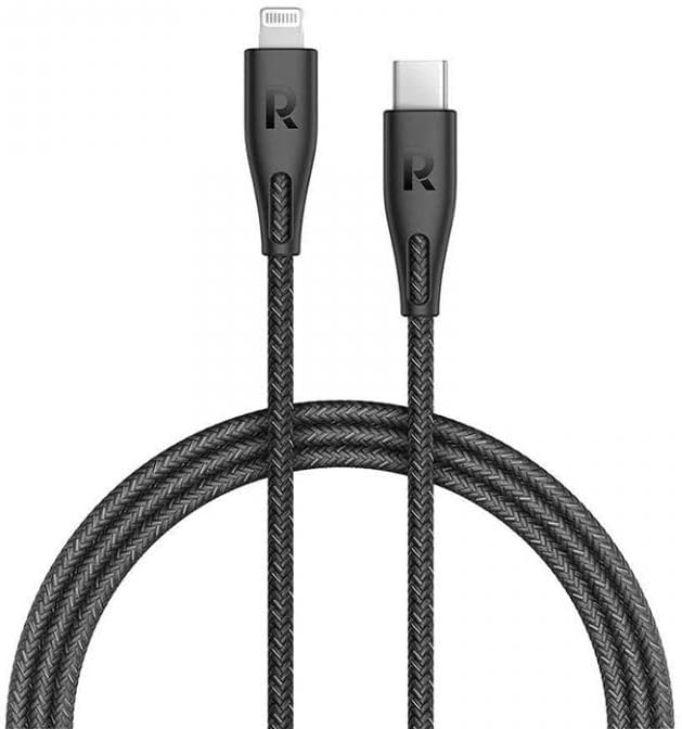 RAVPower RP-CB1018 Type-C to Lightning Cable 2m Nylon Black