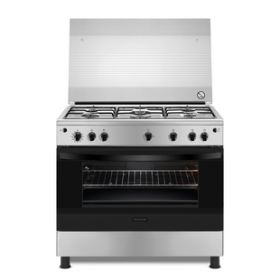 Frigidaire 5 Burners Free-Standing Gas Cooker, 90x60cm, FNGJ90JGVP - Stainless Steel