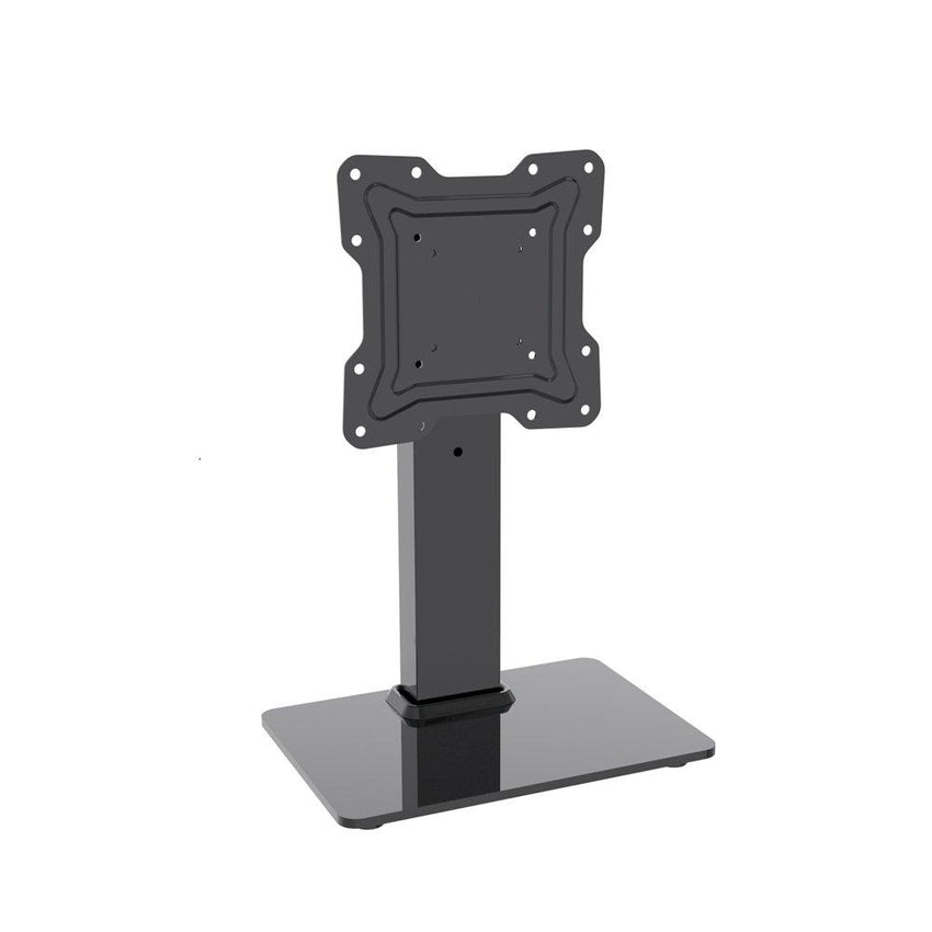 Wansa Glass Basement TV Stand, Fits 17 - 43 inches, 30kg Loading Capacity, STS02-22 - Black