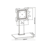 Wansa Glass Basement TV Stand, Fits 17 - 43 inches, 30kg Loading Capacity, STS02-22 - Black