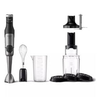 Philips Hand Blender with Chopper and Whisk, 1200W, HR2684/00 - Black