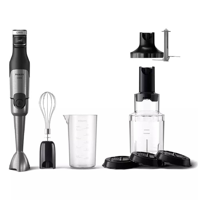 Philips Hand Blender with Chopper and Whisk, 1200W, HR2684/00 - Black