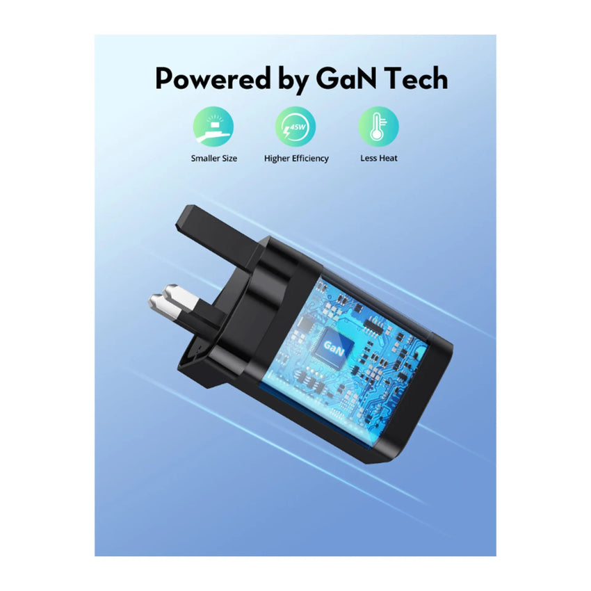 RAVPower RP-PC171 PD 45W2-Port Wall Charger Black