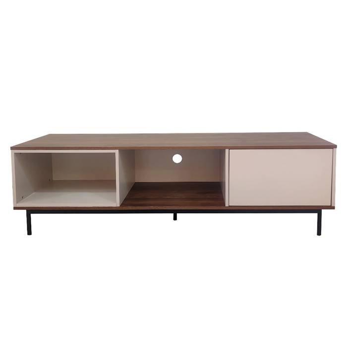 Wansa TV Stand, Up to 65-inch, 65Kg Loading Capacity, KS0138 – Brown
