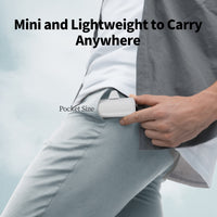 iWALK LinkPod Switch | 5000mAh, Rotary Portable Power Bank, USB-C & Lightning two Plug to Switch Freely, Two-Way 15W PD fast Charging White