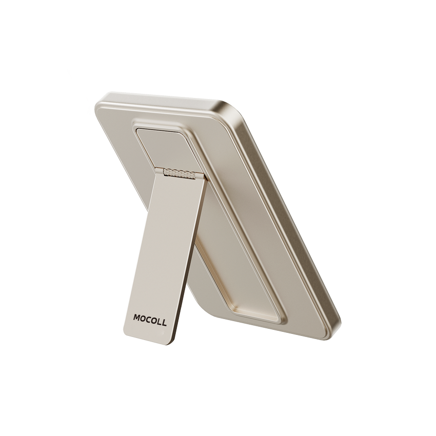 MOCOLL 5000mAh Gold Magnetic Power Bank Stand – PD 20W Fast Wireless Charging