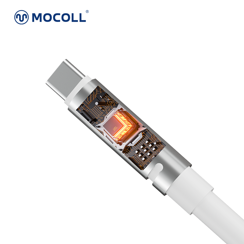 MOCOLL 240W USB-C to USB-C Fast Charging Cable, PD 3.1 Fragrances Design, Nylon Braided Durable Cord for Laptop, Tablet, Smartphone- White