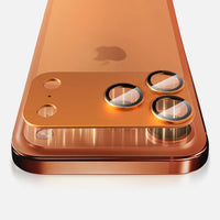 MOCOLL 360° Camera Lens Protector for iPhone 17 Pro Max | Tempered Glass with Metal Frame - Orange Color