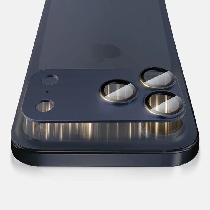 MOCOLL 360° Camera Lens Protector for iPhone 17 Pro Max | Tempered Glass with Metal Frame - Blue Color