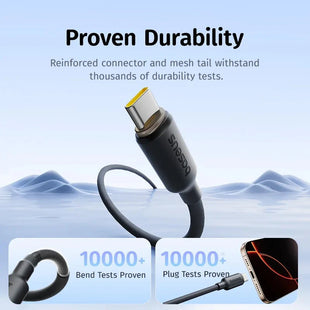 Baseus Foamed Silicone Fast Charging Data Cable USB-C to USB-C 100W 2m - Comic Black