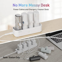 iWALK Charger Station for Portable Charger 4500mAh, 4800mAh, 5000mAh Power Bank for iPhone Charging Station Multiple USB-C Family-Sized Charger Station for Home(Station Only), White