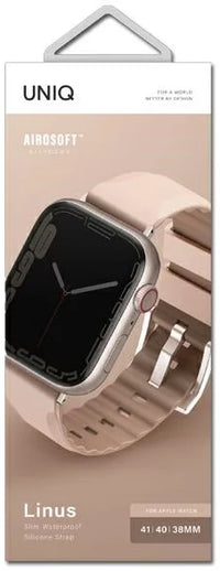 UNIQ LINUS AIROSOFT SILICONE APPLE WATCH STRAP 41/40/38MM - ROSE PINK (PINK) EOL