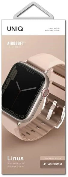 UNIQ LINUS AIROSOFT SILICONE APPLE WATCH STRAP 41/40/38MM - ROSE PINK (PINK) EOL