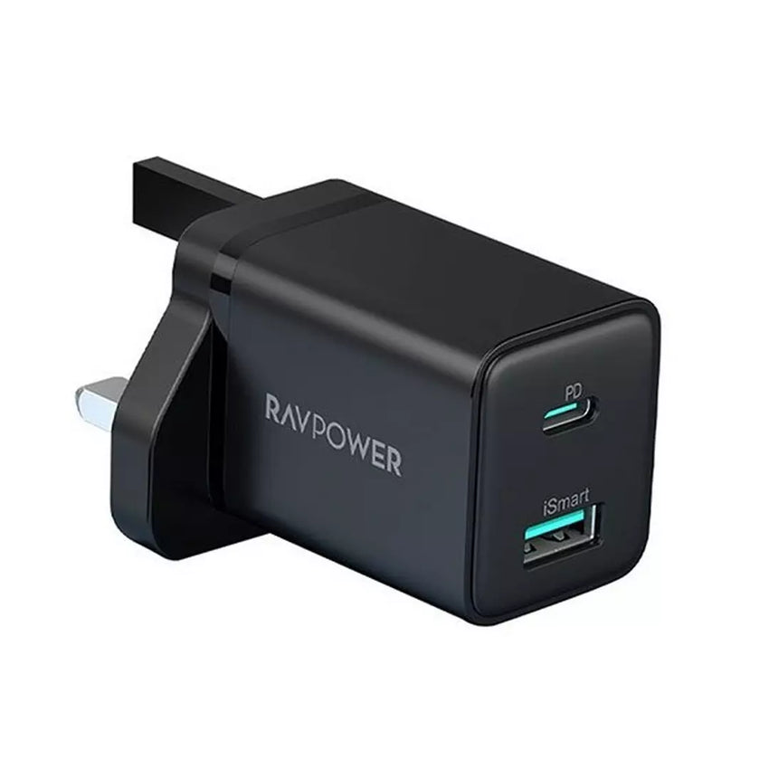 RAVPower RP-PC168 PD 20W 2-Port Wall Charger BLACK