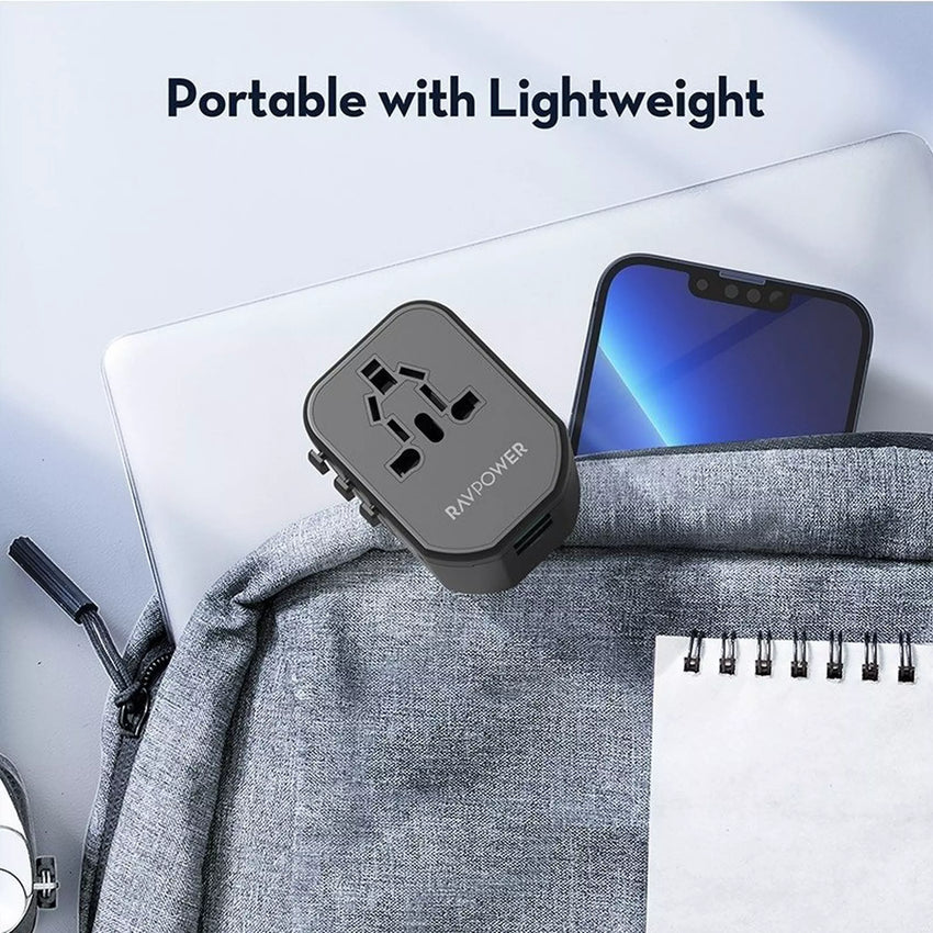 Ravpower RP-PC1033 PD PIONEER 20W 3-Port Travel charger black