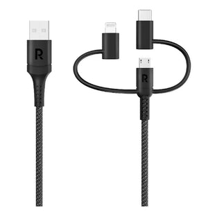 RAVPower RP-CB1033 3 in 1 cable  USB-A to Lightning +Type C + Micro Black Global