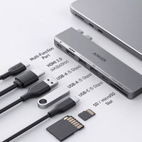 Anker 547 USB-C Hub (7-in-2, for MacBook) -Silver