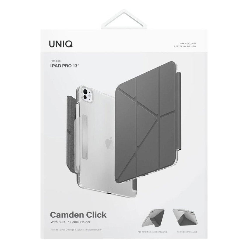 UNIQ CAMDEN CLICK NEW IPAD PRO 13 (2024) - RHINO GREY (RHINO GREY)