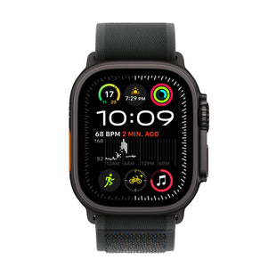 ساعة Apple Watch Ultra 2 GPS + Cellular 49 مم هيكل من التيتانيوم الأسود مع حلقة سوداء - مقاس صغير/متوسط 