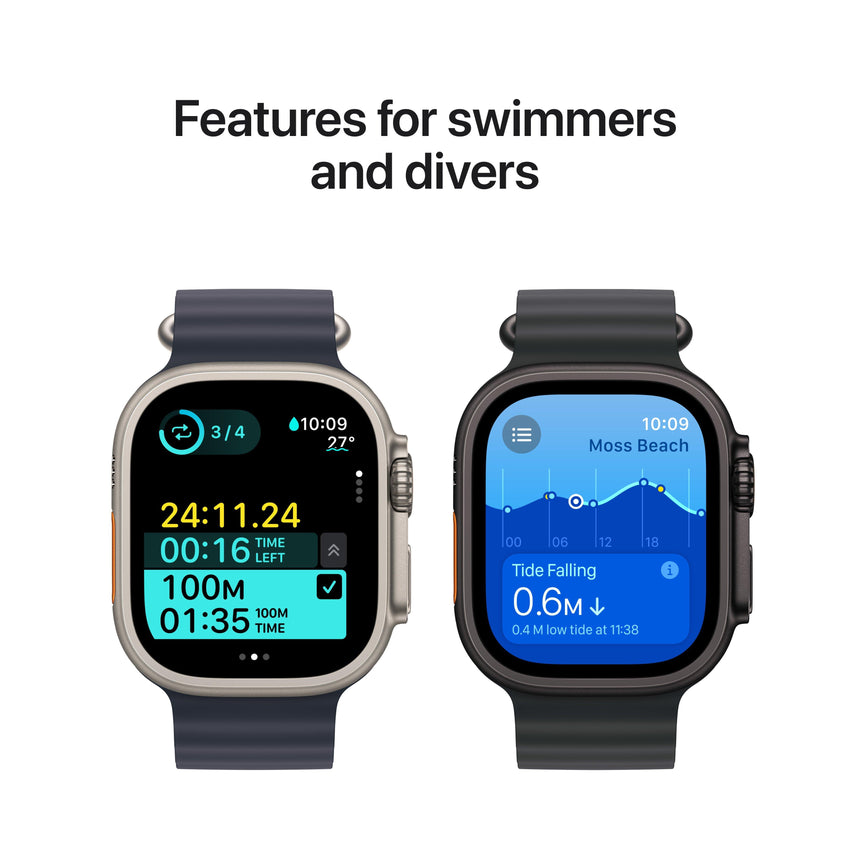 Apple Watch Ultra 2 (49mm, GPS + Cellular) - Black Titanium / Black Trail Loop M/L