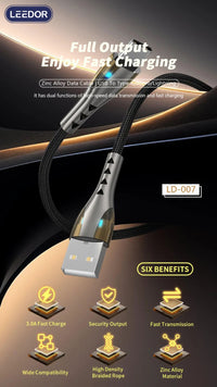 LEEDOR Zinc Alloy Series Fast Charge Data Cable  LD-007T