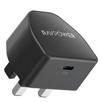 RAVPower RP-PC1032 PD20W Wall Charger + USB C to USB C Cable BLACK