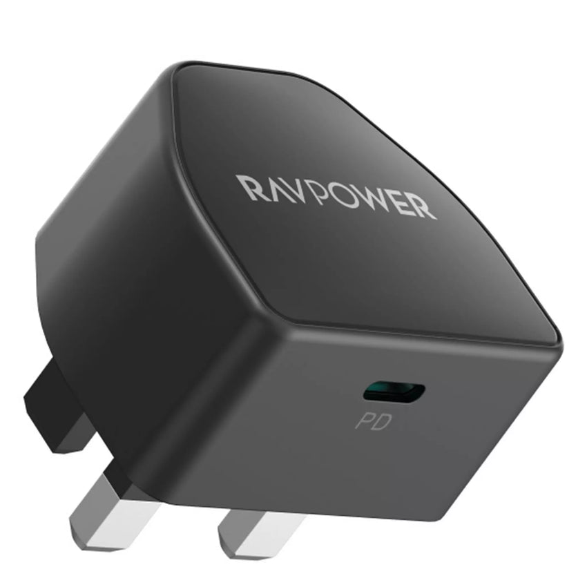 RAVPower RP-PC1032 PD20W Wall Charger + USB C to USB C Cable BLACK