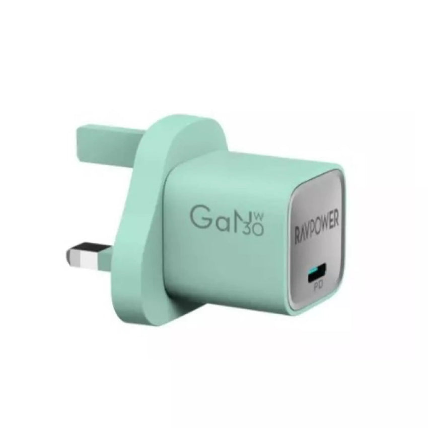 RAVPower RP-PC1056 Mini PD30W  GaN type C Charger green