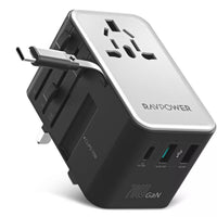 RAVPower RP-PC1061 GaN PD70W Travel charger with retractable C-C cable black