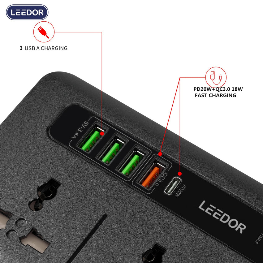 LEEDOR PD 20W Fast Charging USB C PD Charging Power Socket LD-401PD